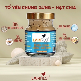 TỔ YẾN CHƯNG GỪNG - HẠT CHIA LAMNEST